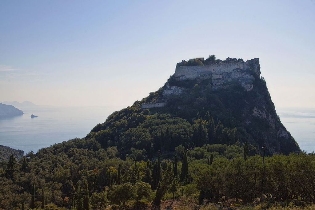 Angelokastro. It is the only castle of the island’s Byzantine era and one of the best preserved castles in Greece. It maintains its secrets well kept sitting at the top of the highest peak of northwestern Corfu. It has never been conquered despite the various attempts of the past. Even the legendary pirate Barbarossa failed, back in 1537.